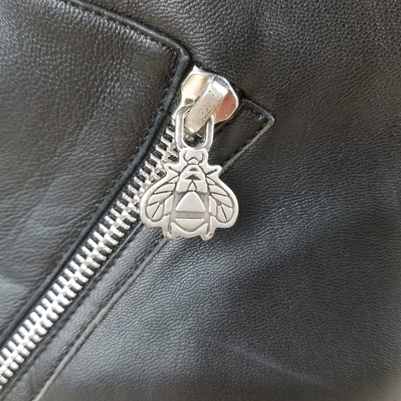 Bettye Muller 8.5 US Trinity Black Biker Leather Side Zip Booties Ankle Boot NEW - Picture 11 of 12